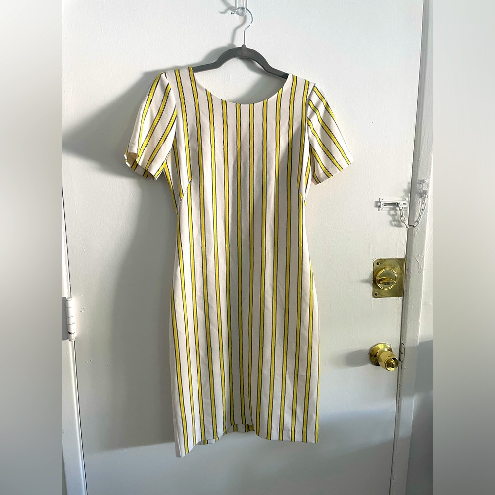 XOXO Striped Yellow and White Dress